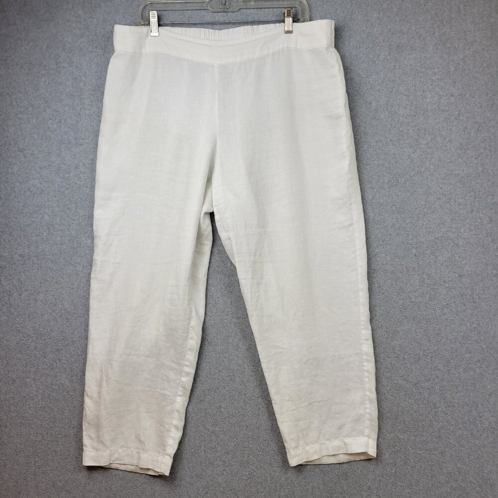 Eileen Fisher Cream Ankle Pants